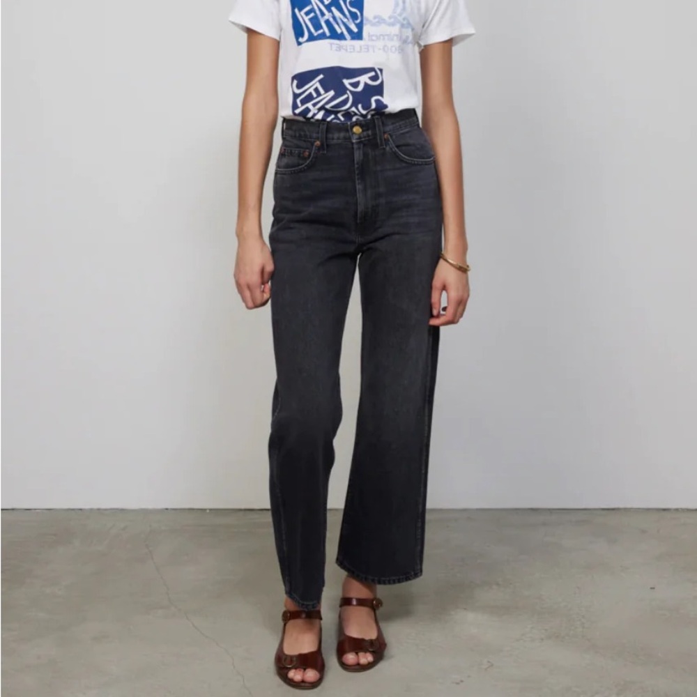 B SIDES Plein Relaxed Straight Stil Black